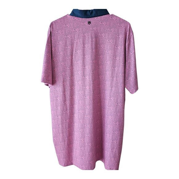 GREYSON Men's XL Plus Or Minus Polo Shirt Wild Rose Pink Golf Performance NWT - Picture 3 of 12